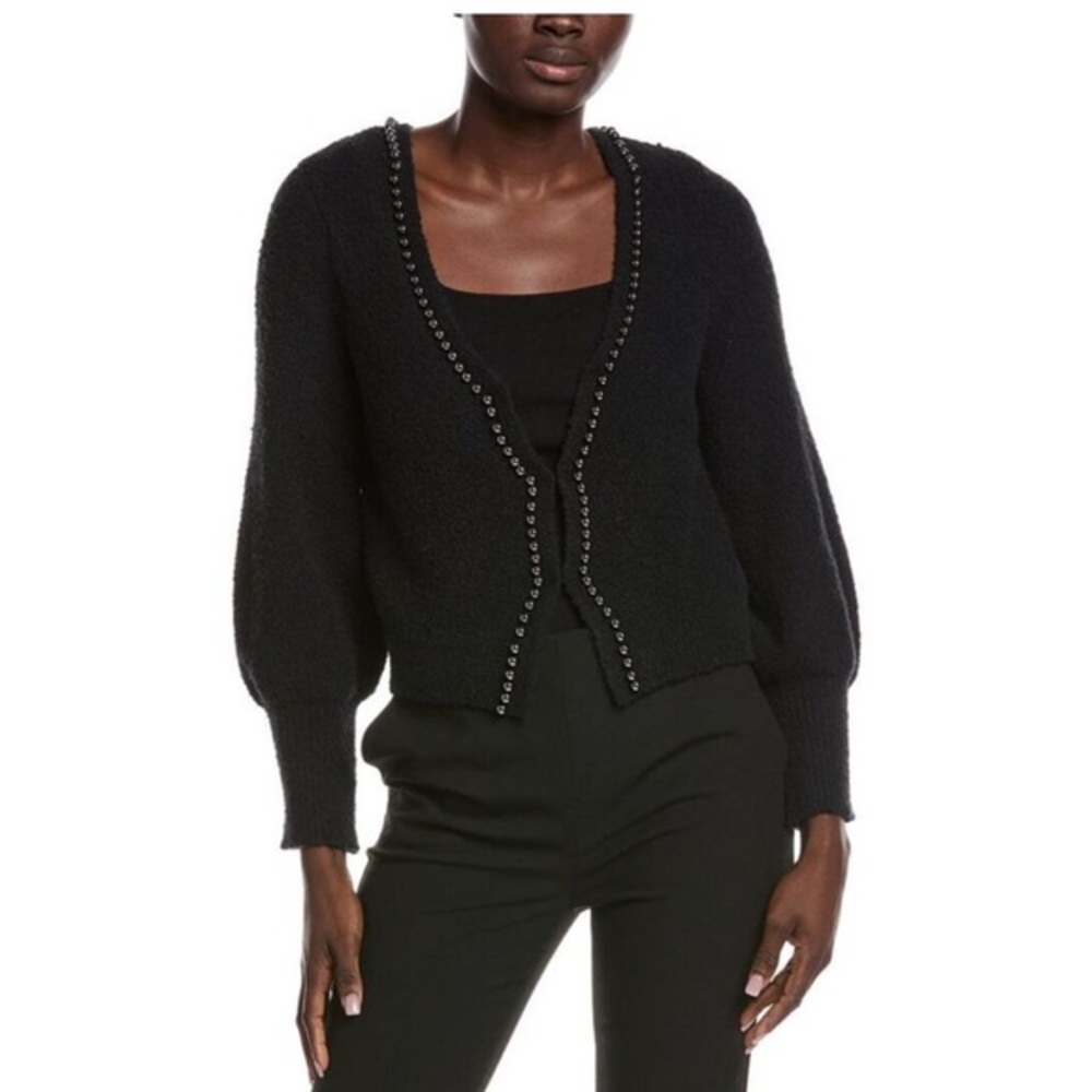 NWT 525 America Gianna Black Beaded Women's Sweater Size Small